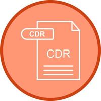 icono de vector de cdr