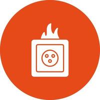 Unique Fire in Socket Vector Icon