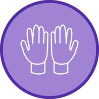 icono de vector de guantes de jardinería