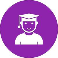 Unique Male Graduate Vector Icon