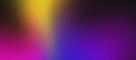 Dark grainy color gradient background, purple yellow blue vibrant abstract banner design, landing page, website header, copy space photo