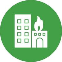 Unique Burning Building Vector Icon
