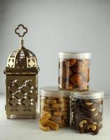 Indonesian famous cake for celebrate Ied Mubarak, famous cookies in a jar with a pink clear background. selective focus photo