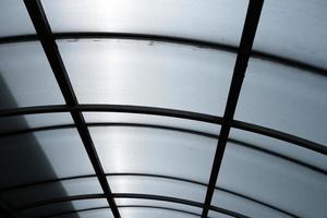 Polycarbonate Roof with Light Shining Through. photo