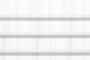 White Wooden Shelf Background, Suitable for Product Presentation Backdrop, Display, and Mock up. photo