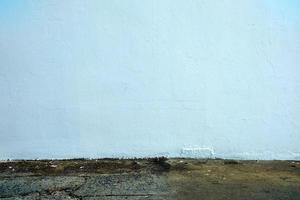 Abstract White Painting on Concrete Room Background. photo