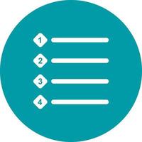 Unique Numbered list Vector Icon