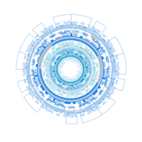 trogen grafisk användare gränssnitt hud, techno cirklar. teknologi tecken och symbol. png