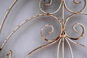 Old Rustic Metal Fence Background. photo