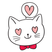 dibujos animados linda personaje gracioso gato clipart. png