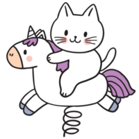 Cartoon cute character funny cat clipart. png