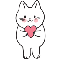 dibujos animados linda personaje gracioso gato clipart. png