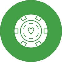Unique Poker Chips Vector Icon