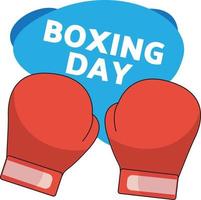 boxing day vector cartoon red glove icon