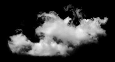 White cloud isolated on black background,Textured smoke,brush effect photo