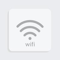 Wifi icono vector, inalámbrico Internet firmar aislado en blanco fondo, plano estilo, vector ilustración