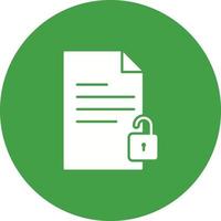Unlock Documents Vector Icon
