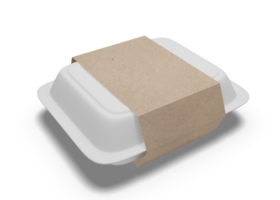 Food box paper craft mockup png