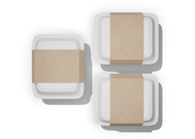 Food box packaging mockup png