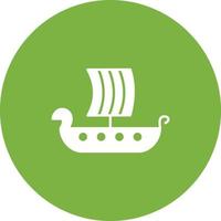 Viking Ship Vector Icon