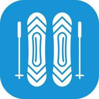 Ski Sticks Vector Icon