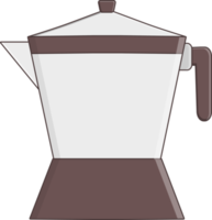 Italian style coffee maker object png