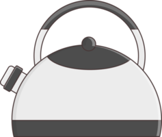 illustration of a steel kettle isolated png