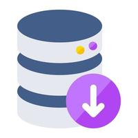 Modern design icon of database download vector