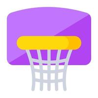 icono de aro de baloncesto en estilo editable vector