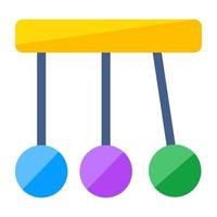 An editable design icon of newton's cradle vector