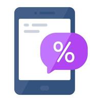 Trendy vector design of mobile discount