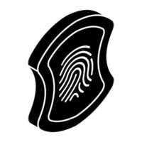 Creative design icon of fingerprint shield vector