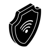 An editable design icon of internet security vector