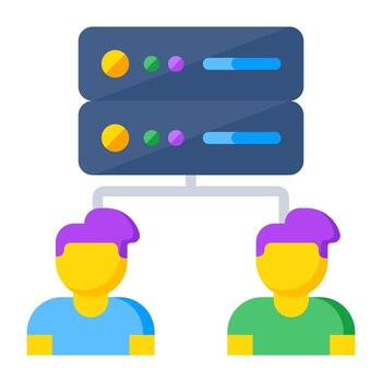 An icon design of database admin vector