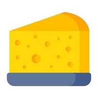 un diseño de icono de bloque de queso vector