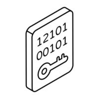 Premium download icon of binary data access vector