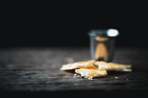 Concept of Eucharist or holy communion of Christianity. Eucharist is sacrament instituted by Jesus. during last supper with disciples. Bread and wine is body and blood of Jesus Christ of Christians. photo