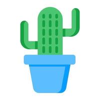 A colored design icon of cactus vector