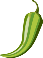Green Spice Chili Pepper. Hot pepper sign for packing spicy food. Pepper sauce sticker png