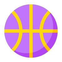 Editable design icon of basketball vector