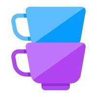 Trendy design icon of cups vector