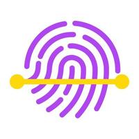 Premium download icon of fingerprint scanning vector