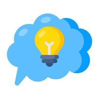 Modern design icon of cloud idea vector
