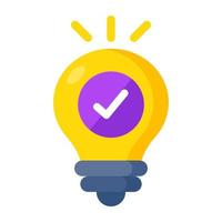 Perfect design icon of verified idea vector