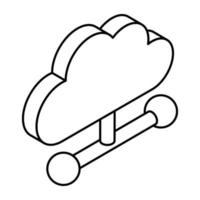 Modern design icon of network cloud vector