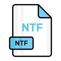 An amazing vector icon of NTF file, editable design