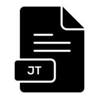 un increíble vector icono de jt archivo, editable diseño