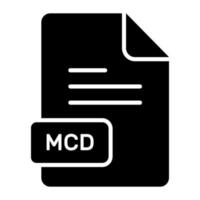 An amazing vector icon of MCD file, editable design