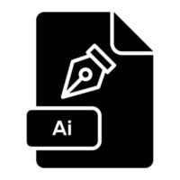 An amazing vector icon of AI file, editable design