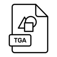 An amazing vector icon of TGA file, editable design